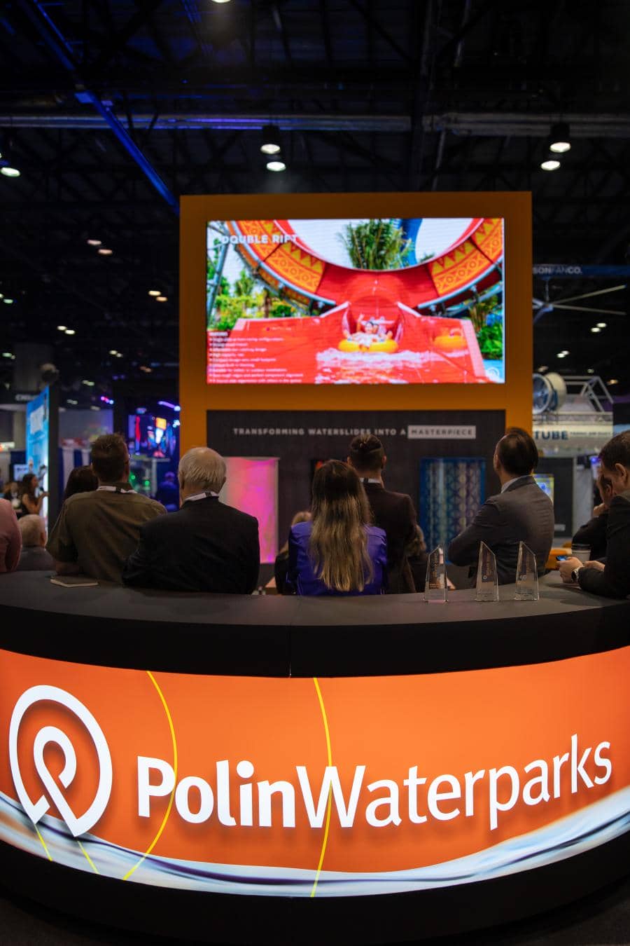 Water slide reveal from Polin Waterparks at IAAPA Expo 2023